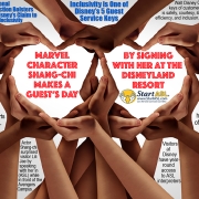 Marvel Character Signs American Sign Language with Guest at Disneyland