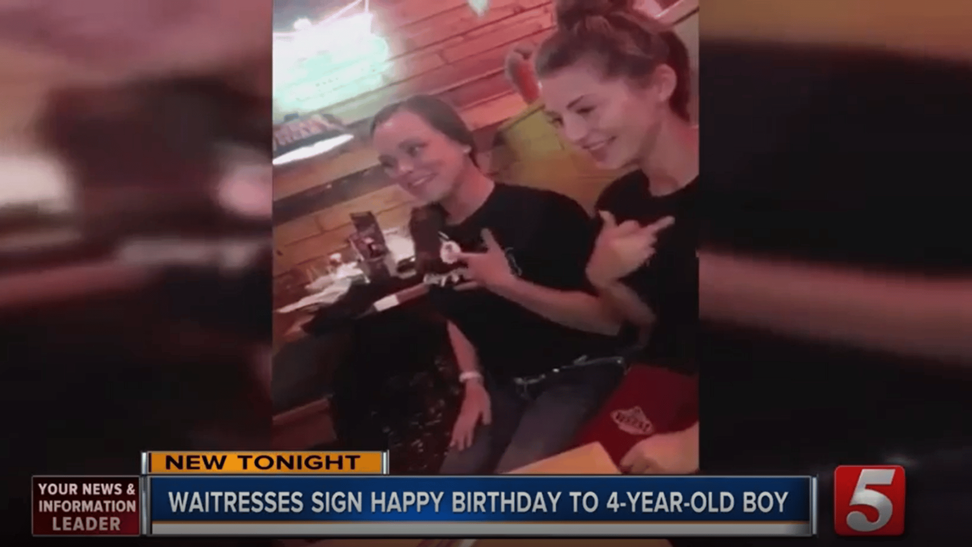 Restaurant Servers Learn Sign Language and Sign Happy Birthday to a Deaf Boy