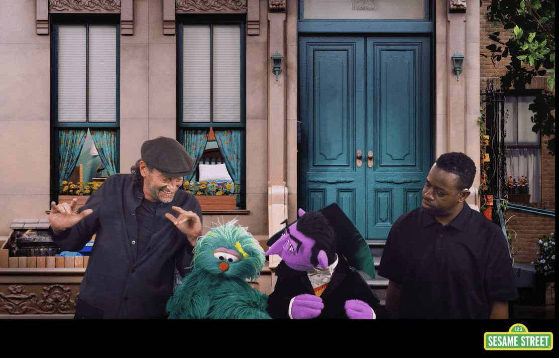 Troy Kotsur Appears on Sesame Street Teaching American Sign Language 