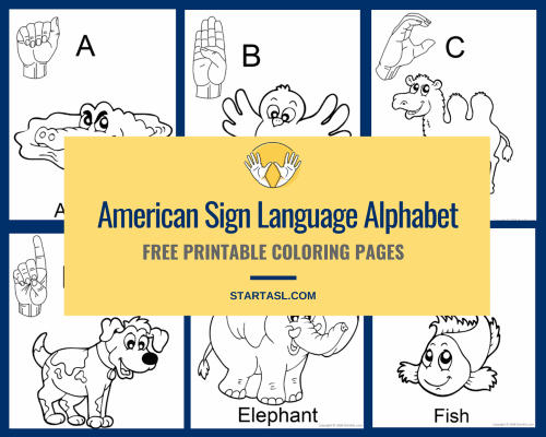 asl alphabet coloring pages