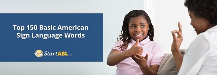 top 150 basic american sign language words title