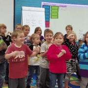 An American sign language happy birthday to a deaf custodian